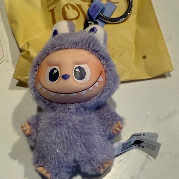 Purple Bunny Plush Keychain - Picture 3 of 8
